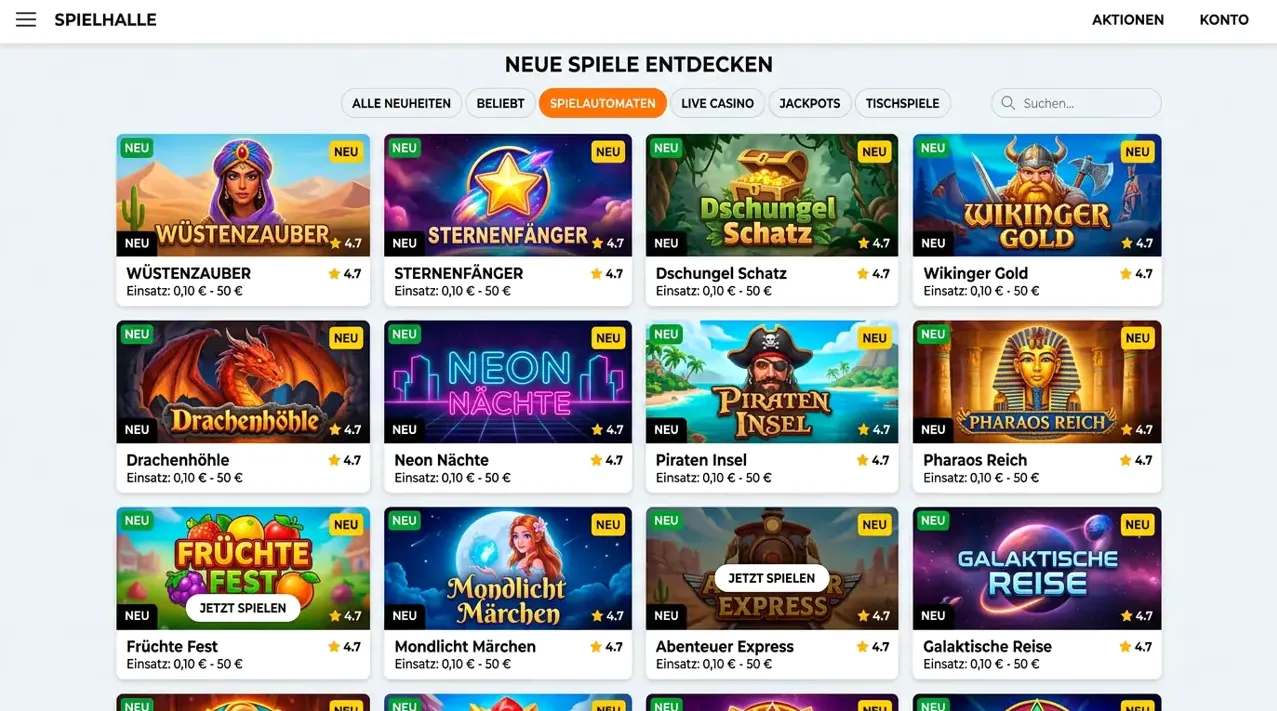 Jackpots, Crash Games & Rubbellose — Total